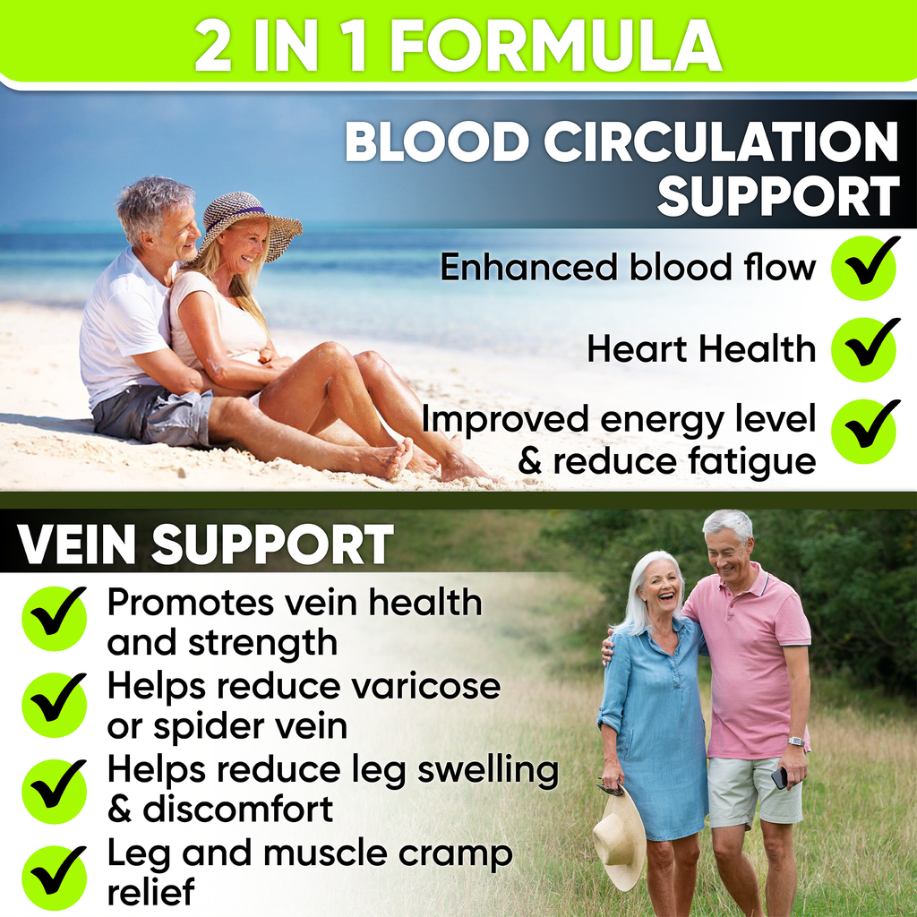 Best Blood Circulation Supplements and Vein Support-Blood Flow, Leg Circulation.