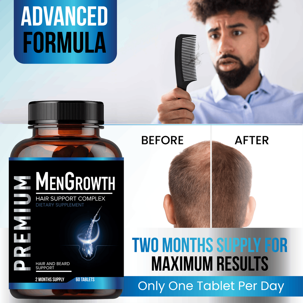 Mens Hair Growth-Hair Vitamins For Men. Anti Hair Loss Supplement, Regrow Hair & Beard