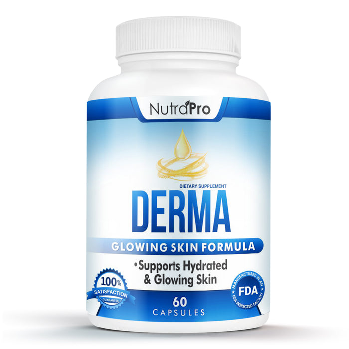 Derma Skin Supplement for Healthy, Hydrated, Glowing Skin - Dermal Repair Complex With Phytoceramides & Alpha Lipoic Acid