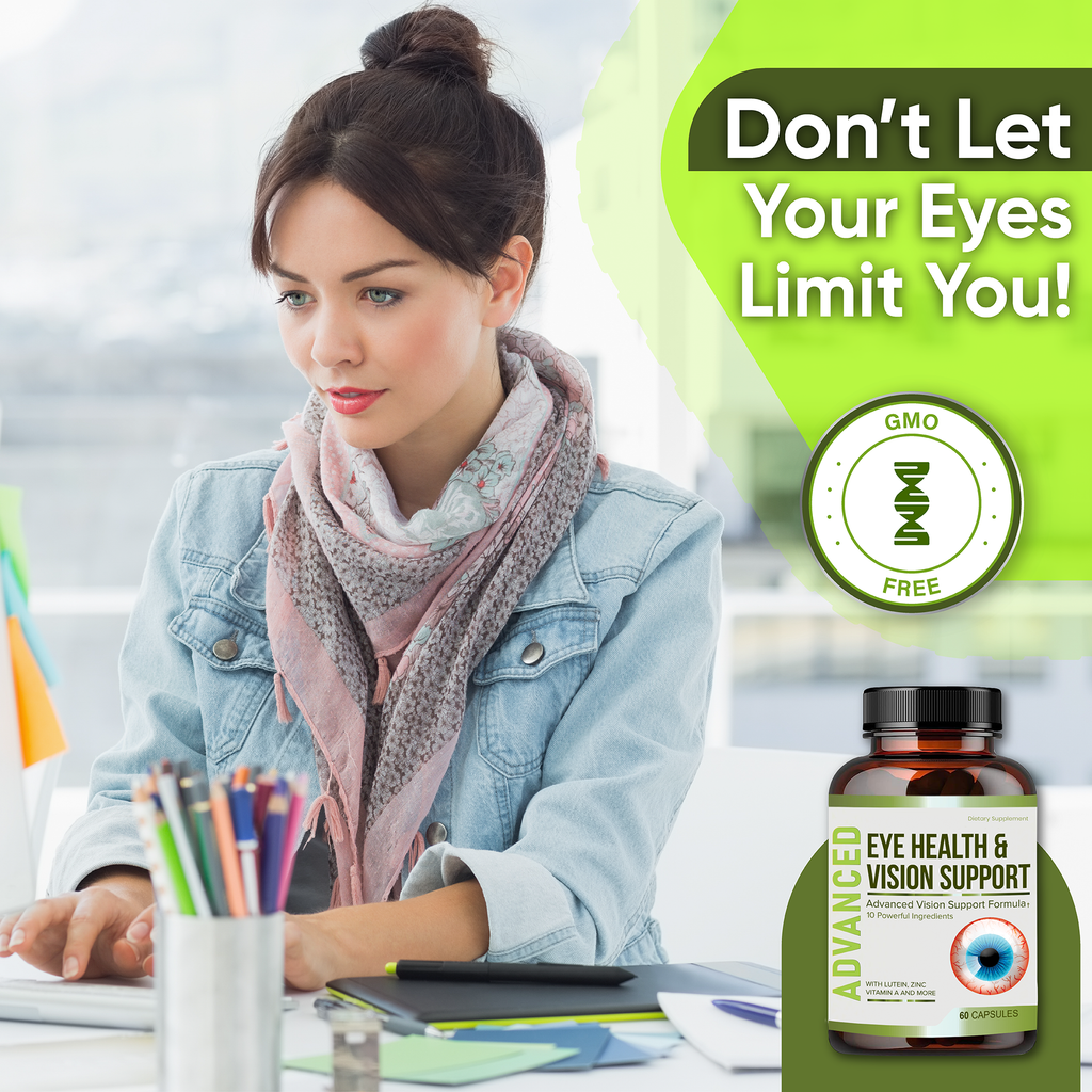 Vision Support & Eye Health—Eye Supplements for Adults with Lutein Eye Vitamins.
