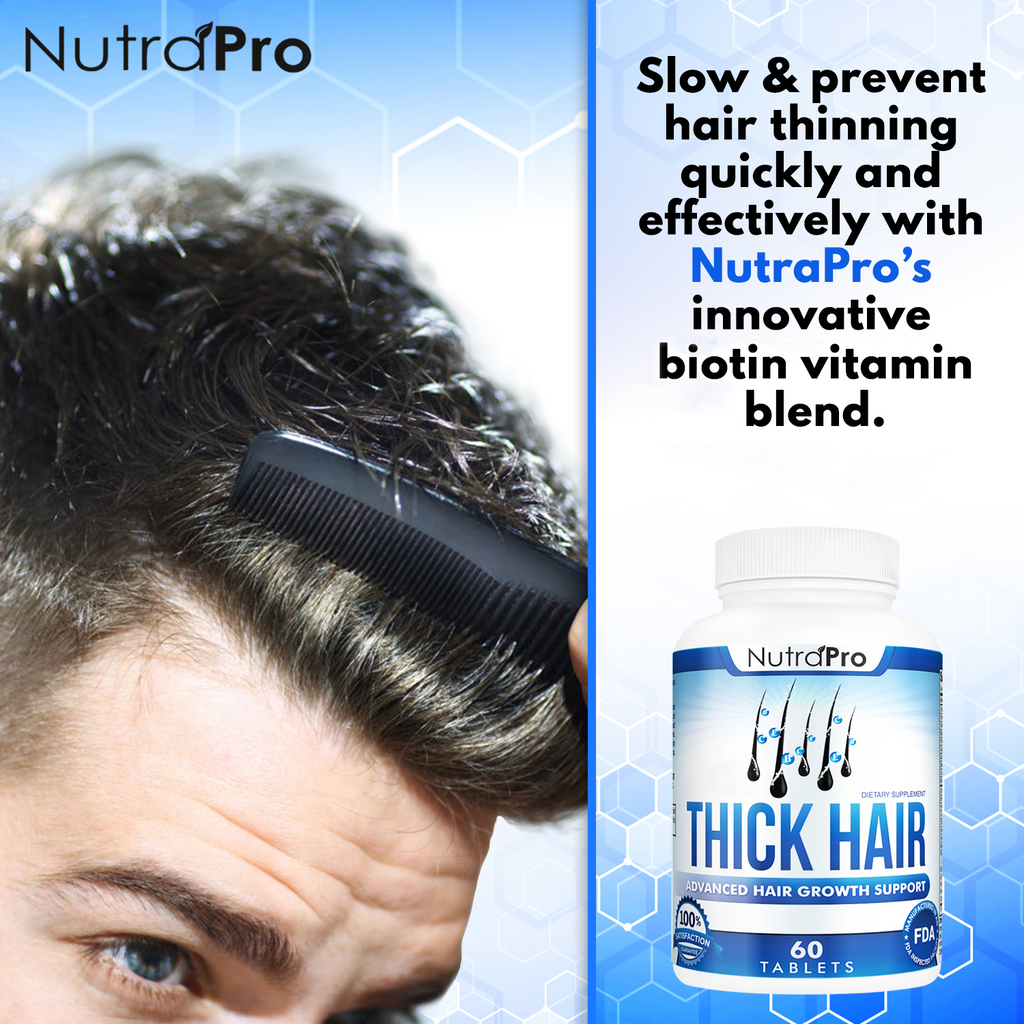 Thick Hair Growth Vitamins With DHT Blocker For Men & Women