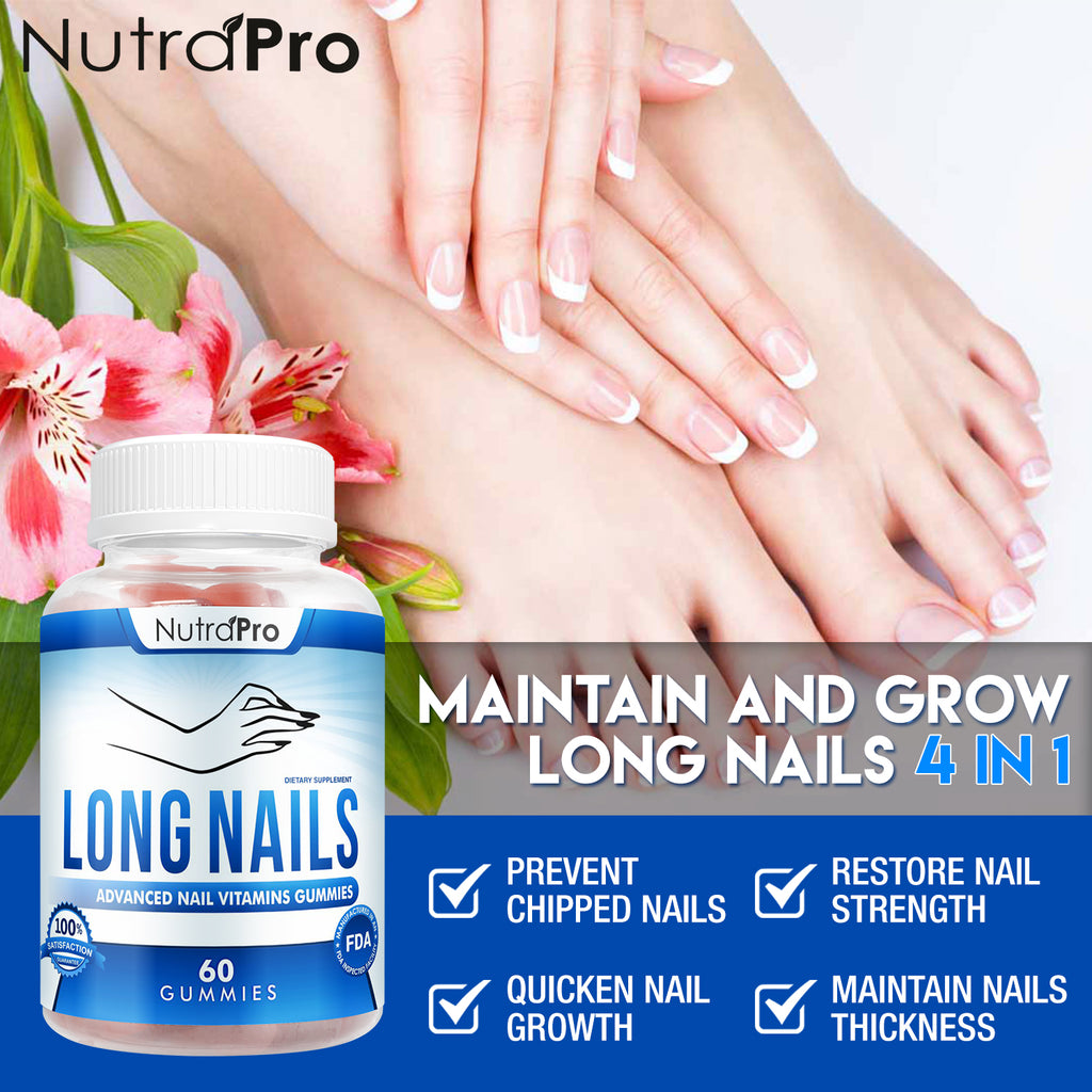 Long Nails Gummies Growth and Strengthener Supplement