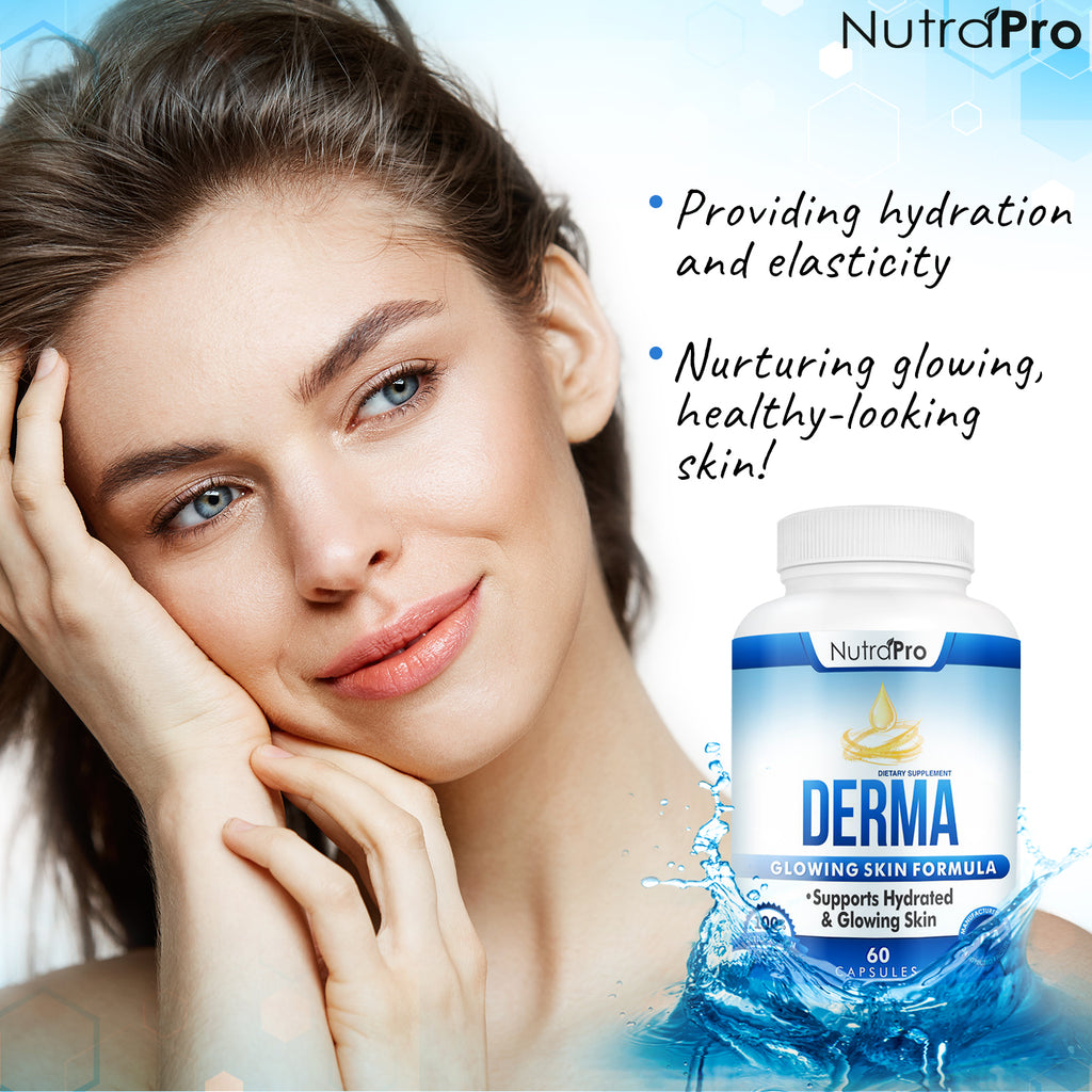 Derma Skin Supplement for Healthy, Hydrated, Glowing Skin - Dermal Repair Complex With Phytoceramides & Alpha Lipoic Acid