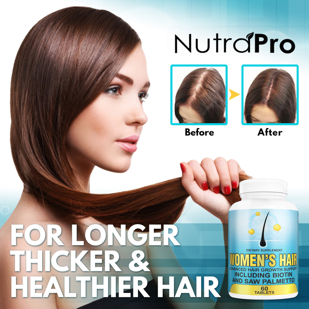 Women's Hair Growth Vitamins | Includes Biotin & Saw Palmetto